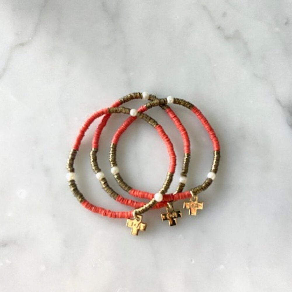 INK + ALLOY RORY SEQUIN & PEARL BRACELETS SET/3